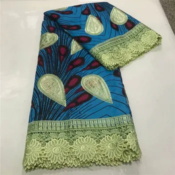 

Excellent African cord lace (5yards/pc)Free shipping faric with loverly flowers design two colors water soluble lace! 3L71815