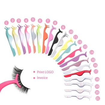 

15pcs / lot Makeup Eyelash Tweezers False Eyelashes Curler Aye Lash Extension Curler for Eyelash Applicator Forceps Beauty Tool