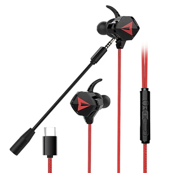 

Type C Portable Game Headset With Microphone Noise Canceling Stereo Earphones For Phone PC PS4 Computer Wired Volume Control
