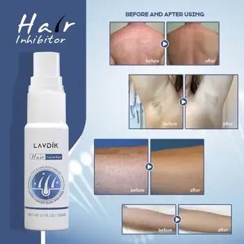 

38ml Permanant Hair Growth Removal Inhibitor Spray Beard Bikini Intimate Legs Body Armpit Painless Facial Stop Hair TSLM1