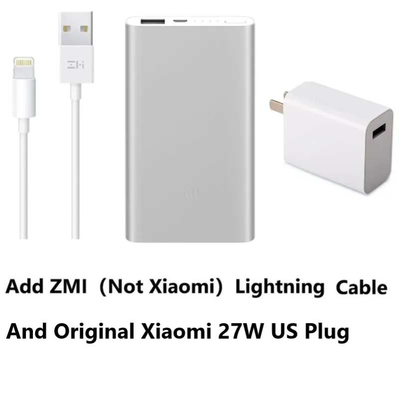 Xiao mi power Bank 2 5000 мАч PLM10ZM mi power bank 5000 Портативная зарядка Внешняя батарея повербанк - Цвет: Set 3