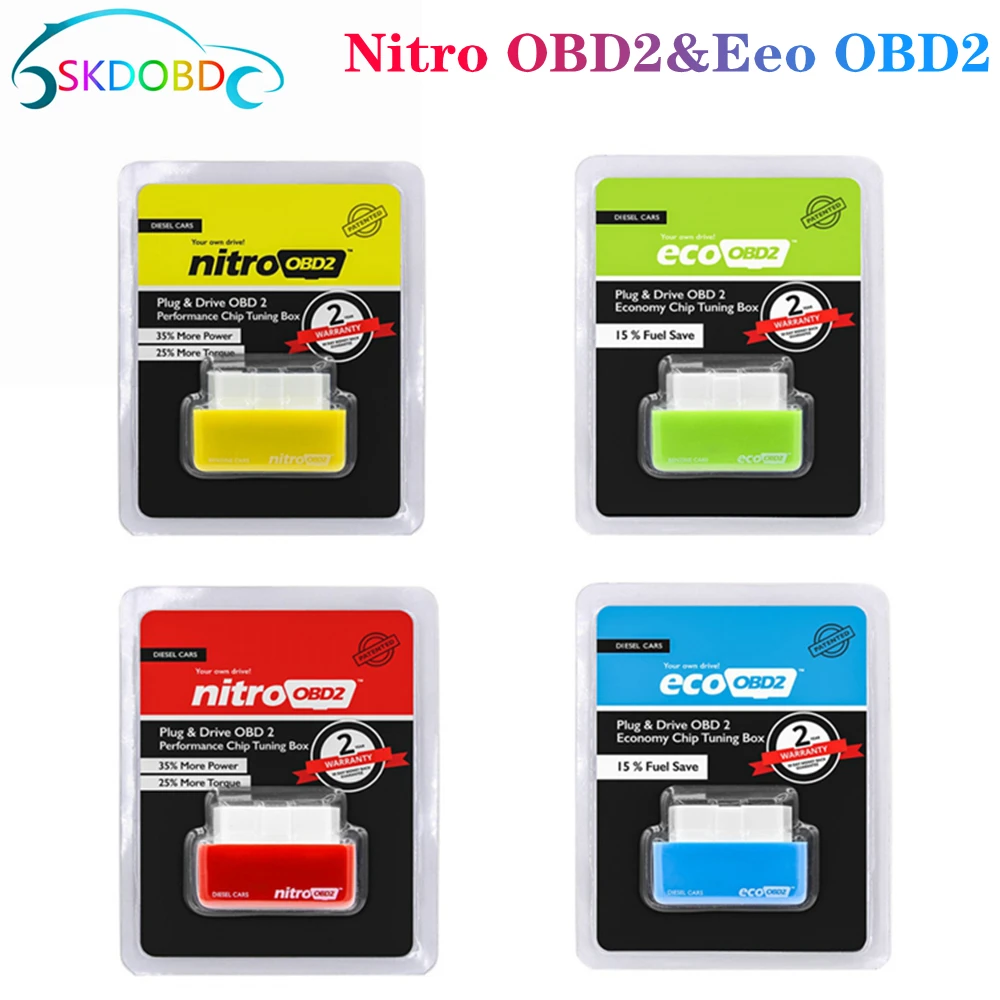 Eco Nitro Obd2 15% Üzemanyag Mentés Performance Chip Tuning Box More Power Nyomaték Eco Obd 2 A Dízel Benzin -Benzin Autó Plug & Sofőrhez