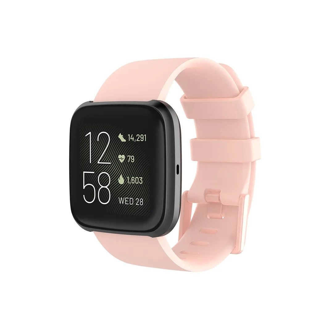 Силиконовый ремешок для Fitbit Versa 2 Смарт-часы с заменой ремешка ремешок для часов женский мужской браслет спортивный ремешок для часов 19Nov