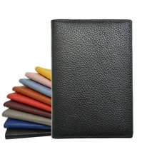 Porte passeport en cuir 100% véritable, étui souple et résistant de couleur bonbon pour portefeuille de passeport, combinaison pour nom/logo personnalisé