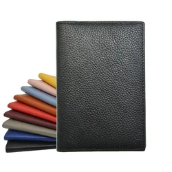 Porte passeport en cuir 100% véritable, étui souple et résistant de couleur bonbon pour portefeuille de passeport, combinaison pour nom/logo personnalisé 