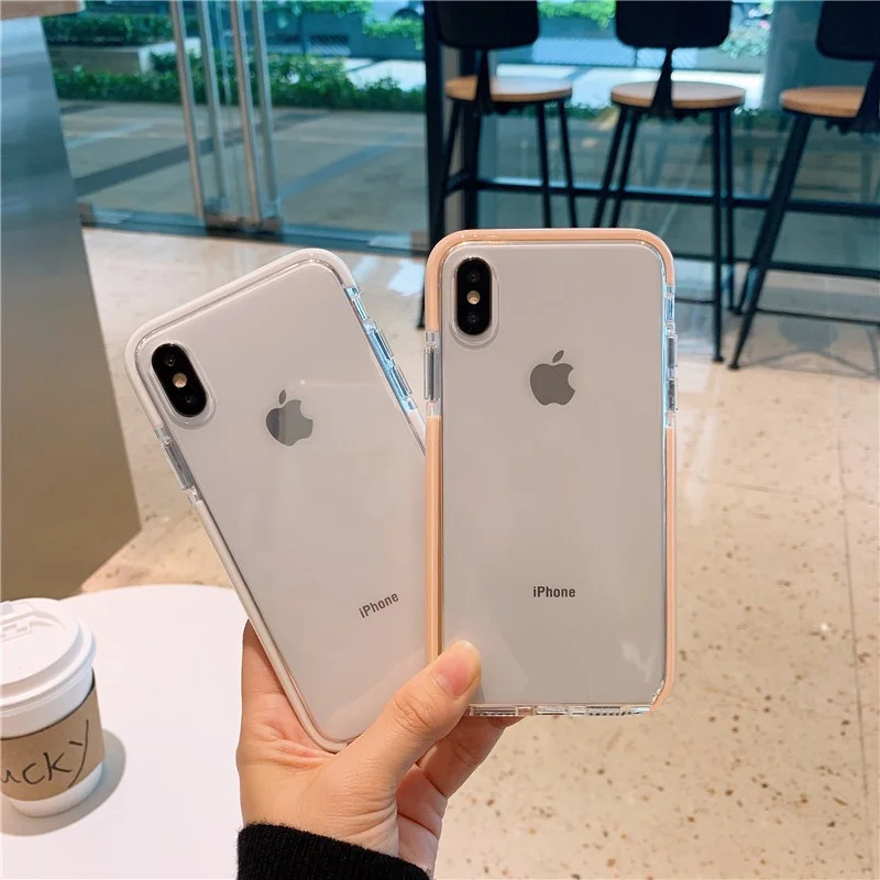 Прочные противоударные Чехлы для Apple iphone 7 plus чехол для телефона iphone xr 8 6 7 6s plus xs max x толстый бампер прозрачный чехол coque 7 8plus
