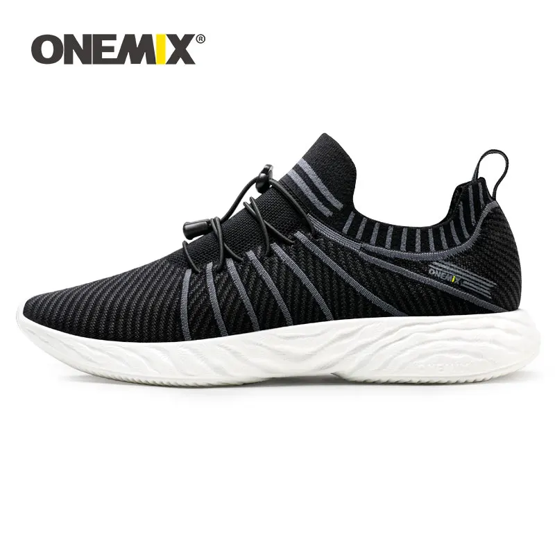 ONEMIX, мужские кроссовки, дышащие, вязанные, кроссовки, унисекс, высокие, отскок, дорожные кроссовки, легкие, уличная, для отдыха, спортивная обувь