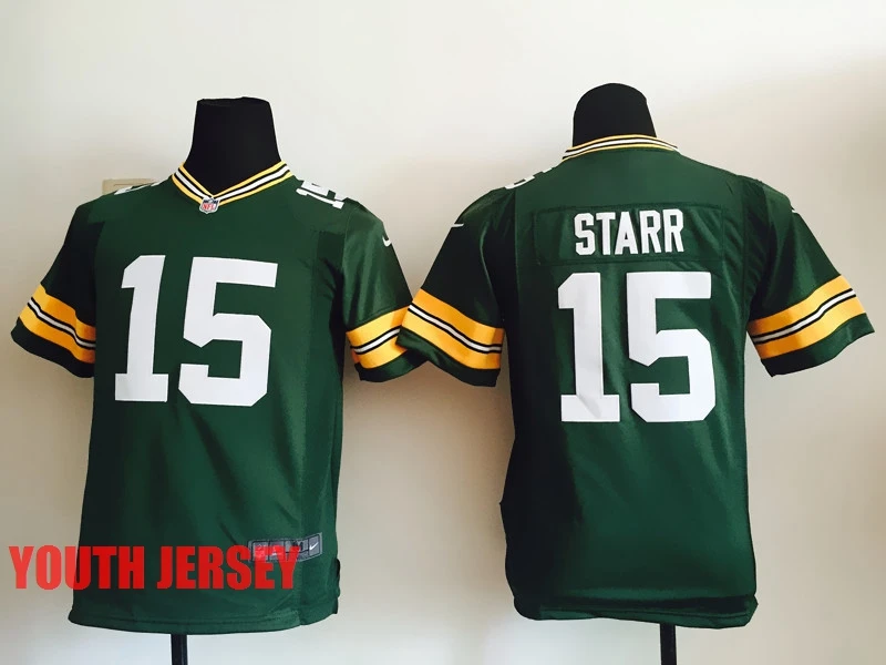 Синий Stitiched, Green Bay, Aaron Rodgers, eddie lacy, Randall Cobb, Ha Clinton-Dix, Clay Matthews, Brett Favre для молодежи, детский трикотаж - Цвет: Синий