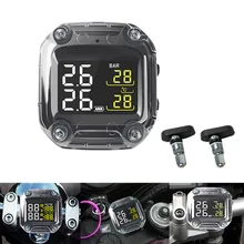 M3 водонепроницаемый мотоцикл в режиме реального времени контроль давления в шинах Tpms беспроводной ЖК-дисплей внутренний встроенный датчик