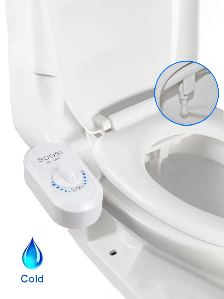 

Single Nozzle Mechanical Bidet Toilet Seat Accessories Non-electronic Toilet Cold water Self-cleaning Classic SOOSI 7000