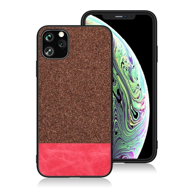 For iphone X XR XS Max 7 8 6 6s Plus Ultra Shockproof Back Cover Cloth Fabric Silicone Soft Edge Protect Case   For 11 Pro Max 09