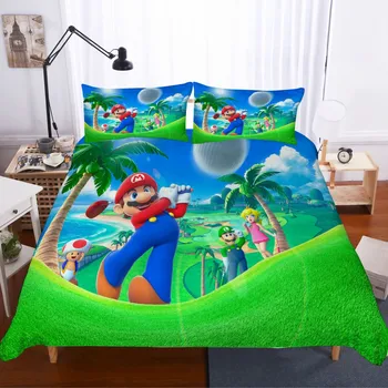 

Anime Cartoon 3 Piece 3D Print Bed Cover Set Duvet Cover Set Cartoon Comforter Bedding Sets Beds Bedding Set For Kids Adults