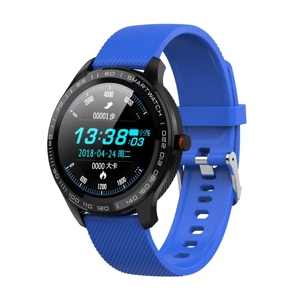 L9 ECG PPG Смарт-часы для мужчин спортивные Bluetooth умные часы с пульсом водонепроницаемый IP68 кровяное давление кислородная кожа часы для женщин - Цвет: blue silicon