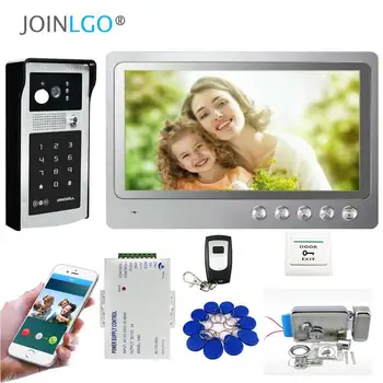 

9" WIFI Video Door Phone Record Intercom System Phone Remote View Unlock RFID Code Keypad Unlock Doorbell Camera Electric Lock