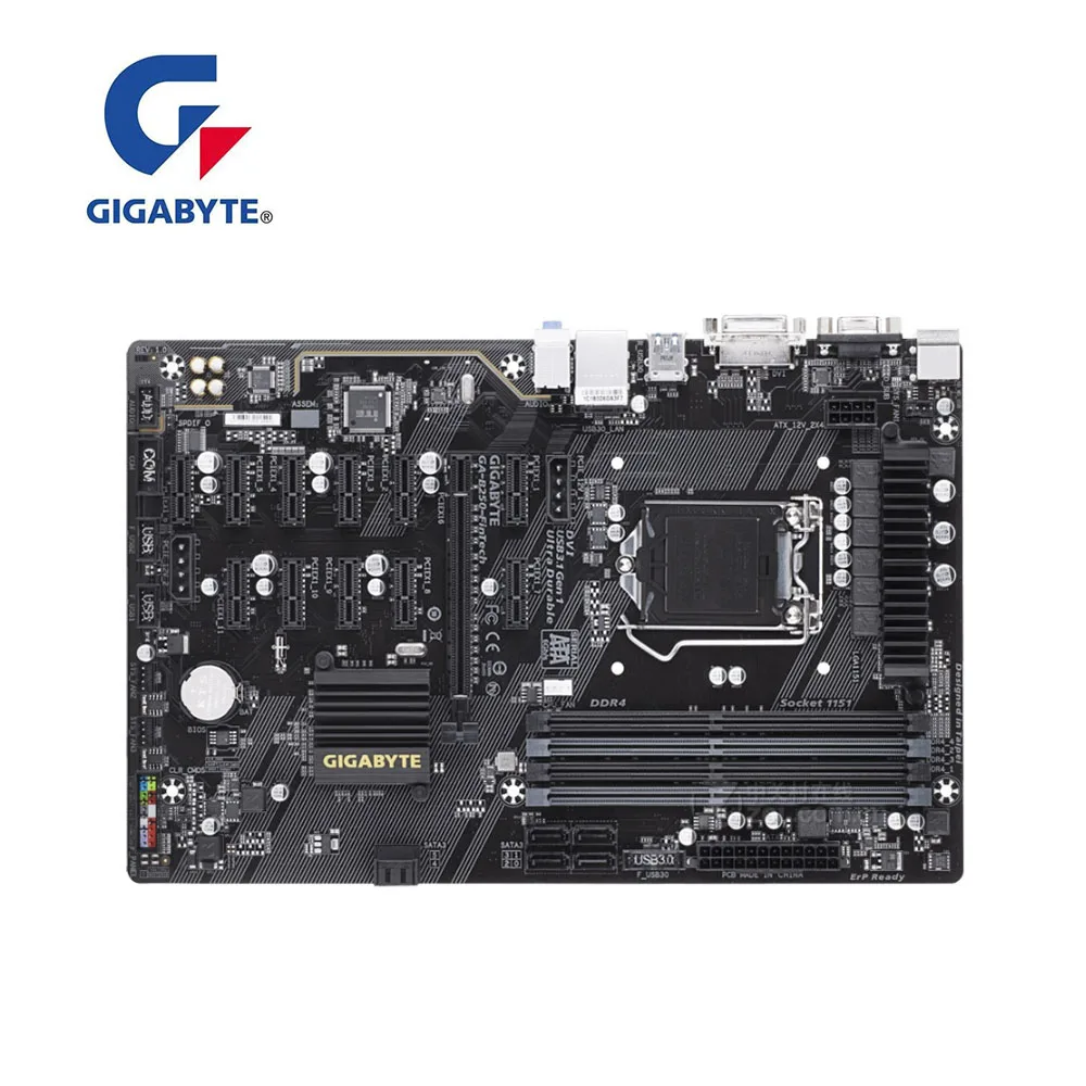 Материнская плата GIGABYTE GA B250-FinTech B250M B250 для настольного ПК GA-B250-FinTech 12PCI-E DDR4 BTC PRO