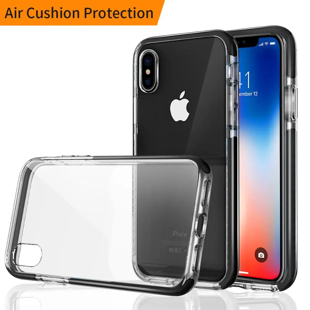 

DIVI Crystal Clear iPhone X Xs Case,[Invisible Airbag Protection] Ultra Thin Phone Cover with Anti-Fingerprint Slim Case