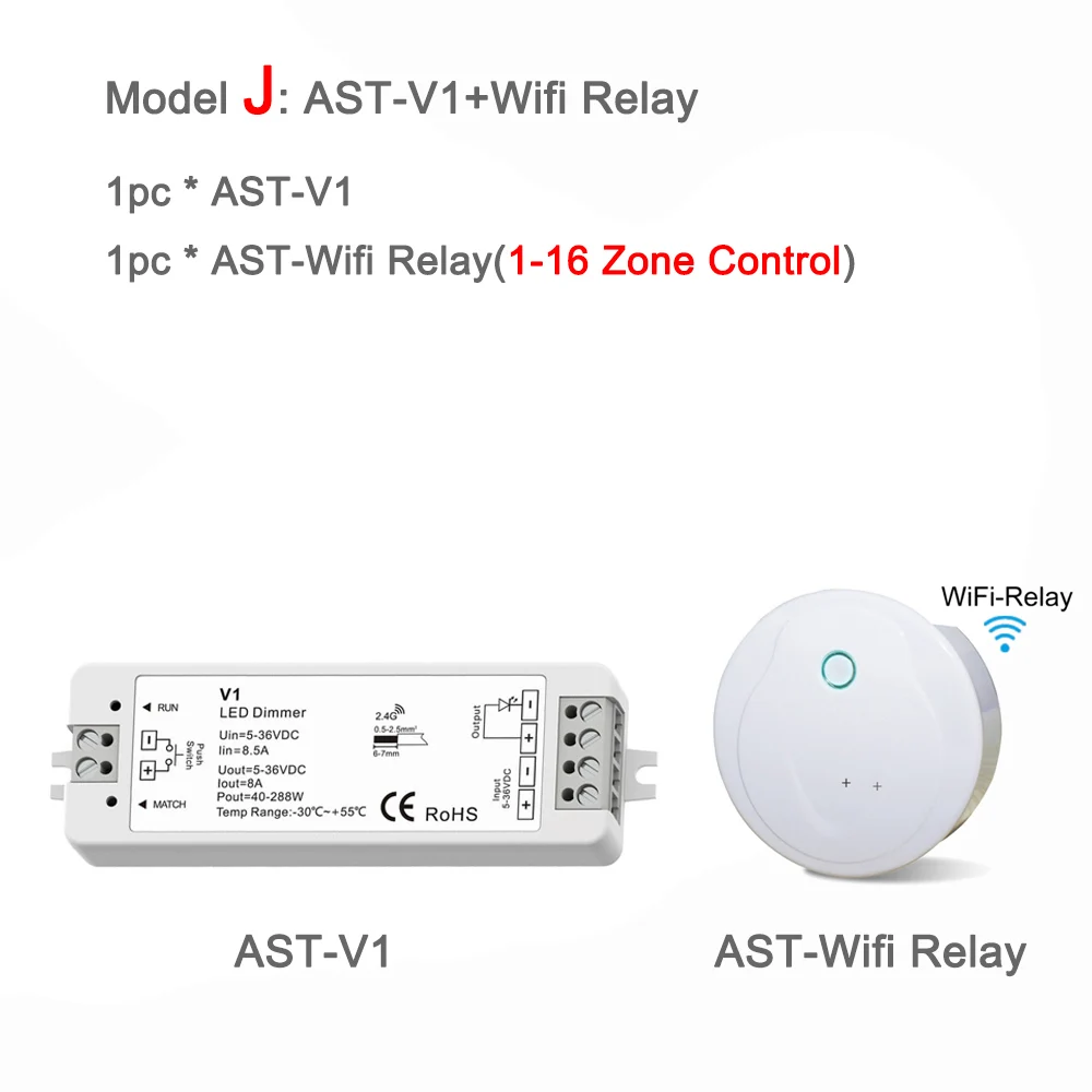 Model J Светодиодный диммер 12V 24V PWM 2,4G беспроводной RF 2,4G сенсорный пульт дистанционного управления 5V 36V умный WiFi регулятор яркости освещения для одноцветной светодиодной ленты - Color: Model J