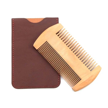 

Double-sided Beard Comb Beard Portable Comb Care Anti-static High-quality Pear Wood, Beautifully Designed Men Beauty