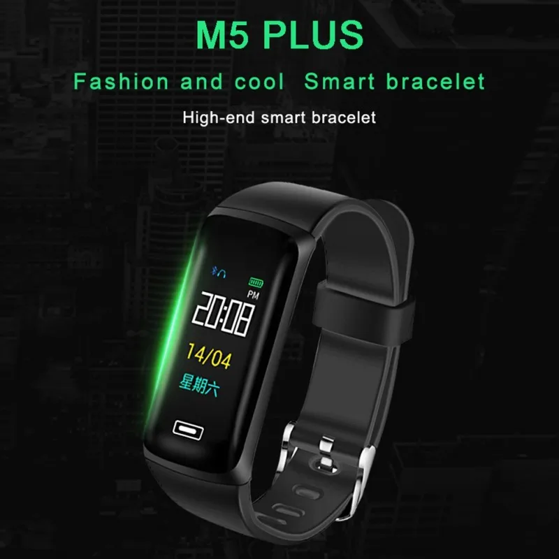 Цветной экран M5plus смарт-Браслет фитнес-трек датчик сердечного ритма Смарт-часы отслеживание активности монитор сердечного ритма Смарт-браслет PK mi4 Band