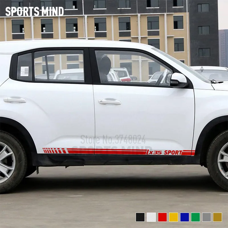 1 пара для hyundai ix35, внешние аксессуары для двери автомобиля, боковая полоска, наклейка для автомобиля, Стайлинг автомобиля