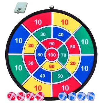 

Kids Game Dart Board Set 8 Sticky Balls and 13.8 Inches (37cm) Dartboard - Safe Dart Game - Gift for Kids