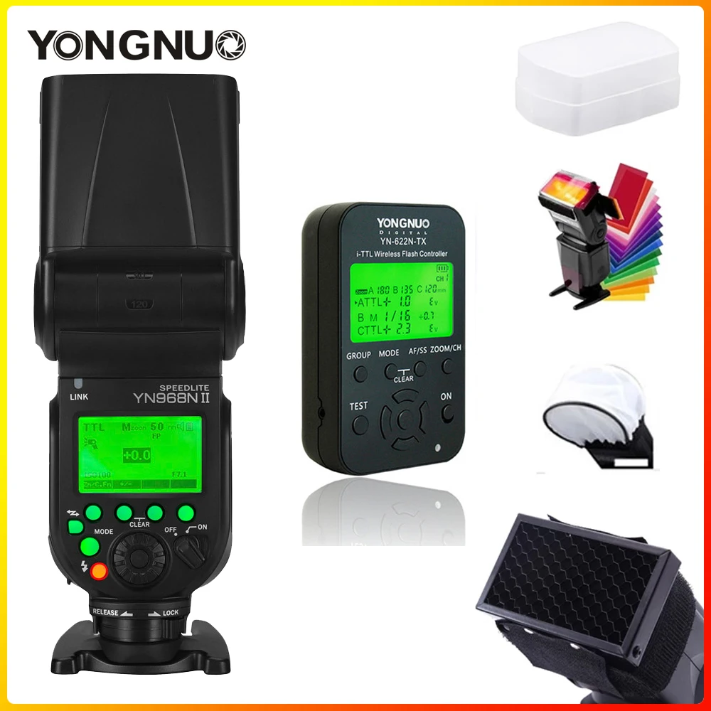 YONGNUO Flash Speedlite YN968N II para Nikon, D800, D850, DSLR