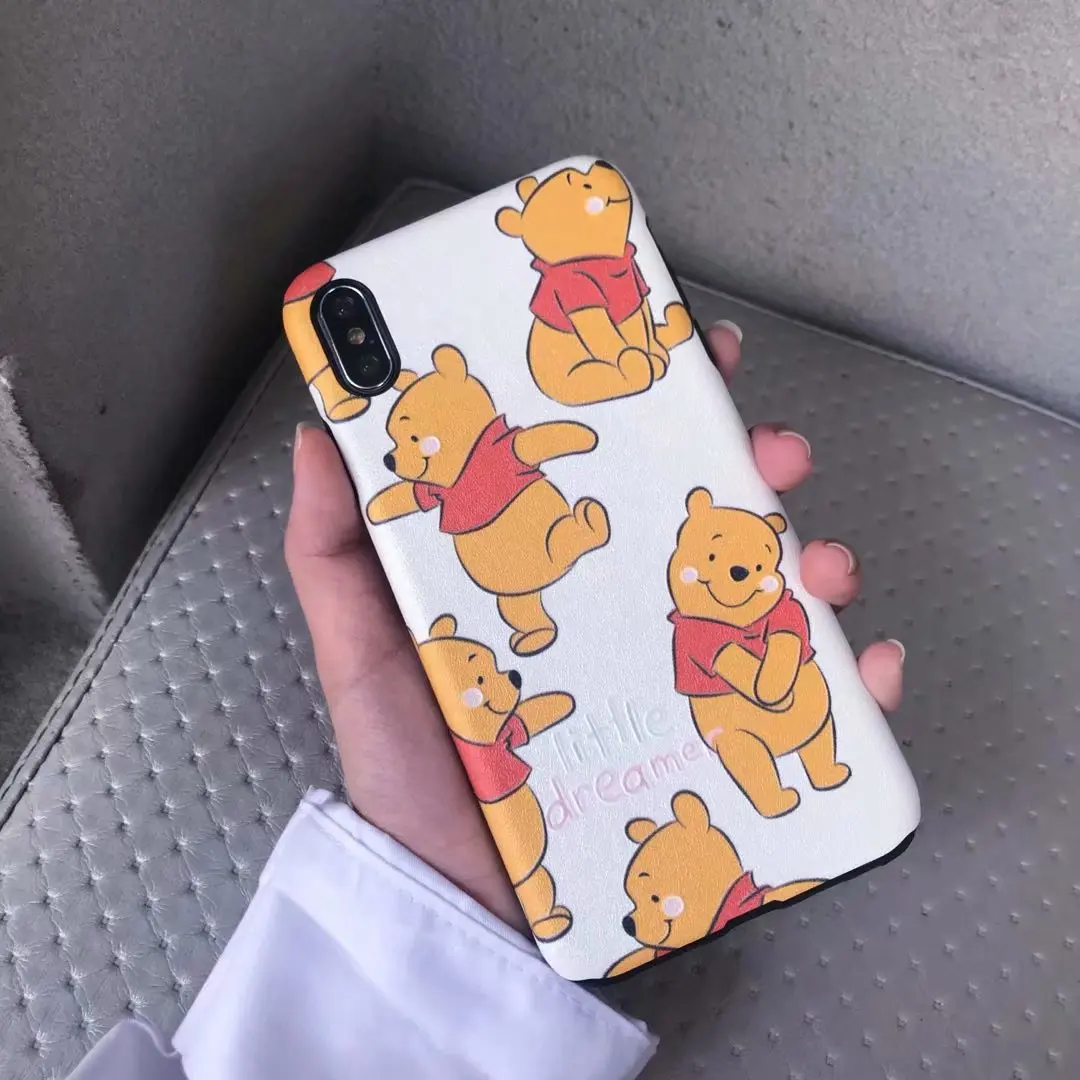 Чехол для телефона с милым медведем из мультфильма для iPhone 11 Pro Max, чехол для iPhone X XS MAX XR 6 6S Plus 7 8 Plus, чехол, мягкий чехол - Цвет: 01