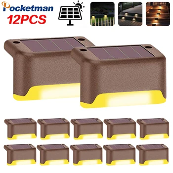 

Powerful Solar Deck Lights Solar Step Light Outdoor Waterproof LED Solar Fence Lamp for Patio Stairs Garden Pathway Yard