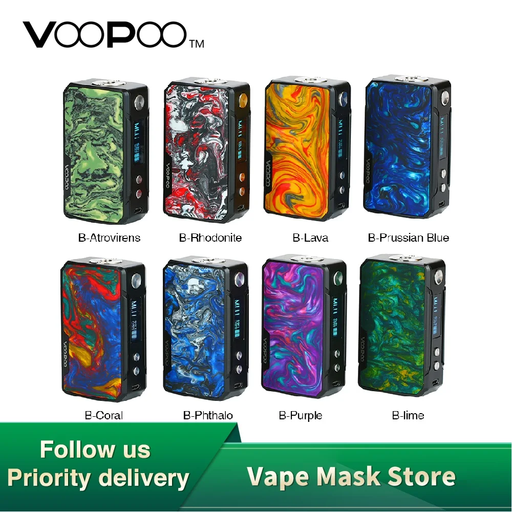Оригинальная электронная сигарета VOOPOO Drag Mini MOD горячая Распродажа 117 Вт батарея