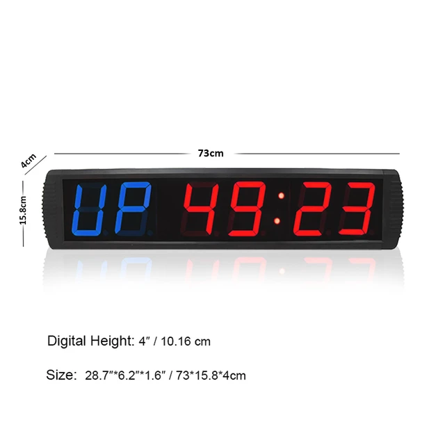 Hohe Qualität Gym Intervall Crossfit Wanduhr Big Digital LED  Countdown-Timer Stoppuhr Gym Fitness Workout Uhr