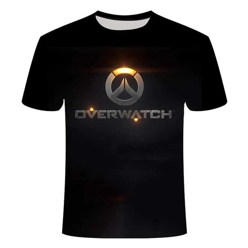 Новинка футболка Overwatch Blizzard с 3D эффектом анимации коротким рукавом для мужчин и