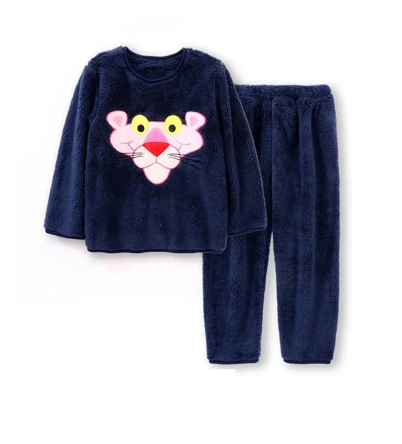 best cotton nightgowns	 Kids Pajamas Set Winter Fannel Warm Boys Girls Homewear Clothes Cartoon Pink Panther Kid Night Wear Suit Cute Family Pajamas pajama sets affordable	