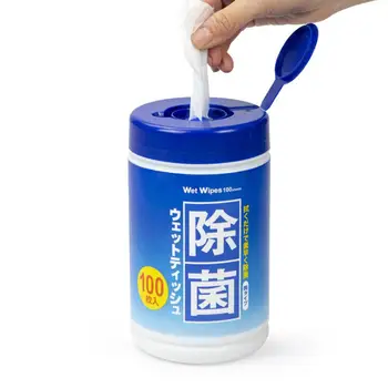 

100sheets/Pack Portable Wet Wipes Disposable Cleaning Wipes Cotton Pieces Clean Protection Clean Harmful Substances For Car