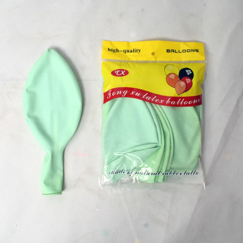 Makaron green 10pcs/lot 36inch Large Giant Round Latex Balloons Macaroon Wedding Engaged Birthday Party Decoration 90cm Big Helium Air Balloon - Цвет: Makaron green