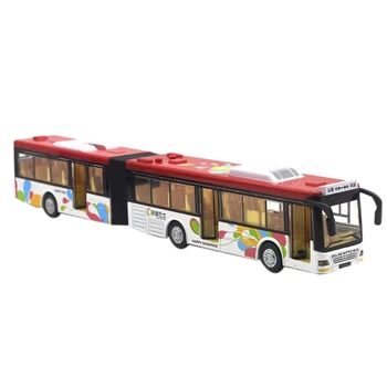 

Bus Toy Extended Tour Bus Tram Indoor Collection Alloy Bus Model Interesting Desk Alloy Car Toy White