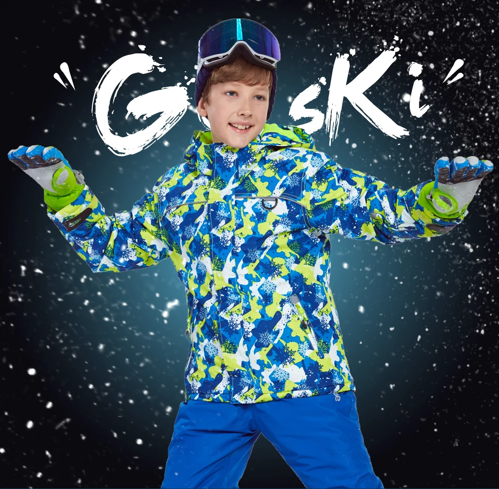 boys belted ski jacket