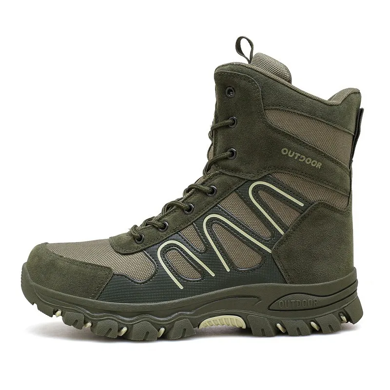 SMS Army Combat Boots Military Boots Men Hiking Shoes Breathable Tactical Combat Desert Training  Anti-Slip Trekking Shoes