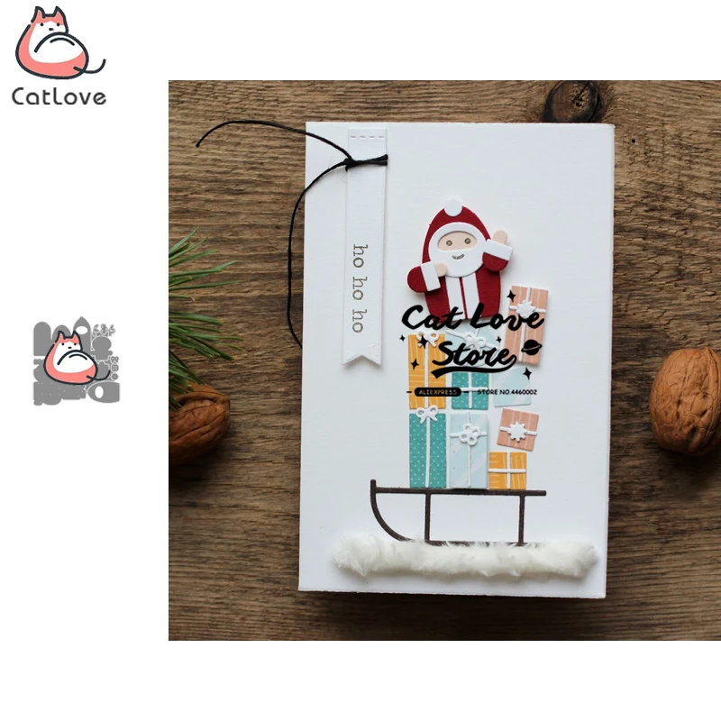 3 шт. рождественские металлические Вырубные штампы Санта Клаус Скрапбукинг