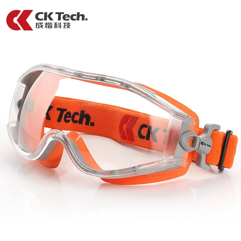 CK Tech.Safety Glasses Transparent PC Lens Eyeglasses High Strength Anti-impact Protective Eyewear Anti-fog Dust Sporty Goggles