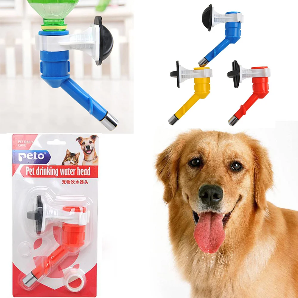 

Pet Hanging Waterer Pets Water Bottle Holder Dispenser Hanging Pet Cat Dog Bowl Auto Drinking Head Pipe Fountains Water Feeder