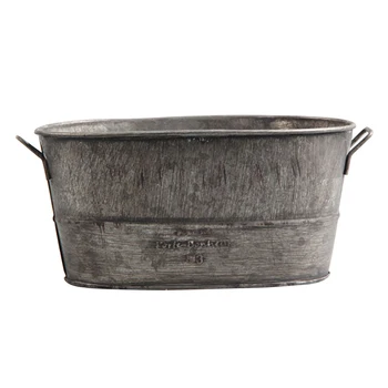 

Decoration Planter Holder Balcony Home Vintage Flowerpot Galvanized Iron Gray Garden Storage European Style Ornament Succulents