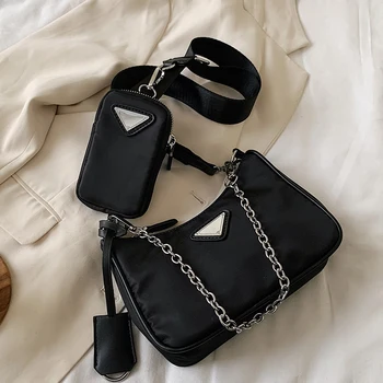 

Solid color Square Crossbody bag 2020 New Quality Oxford cloth Women's Designer Handbag Travel Shoulder Messenger Bag Armpit bag