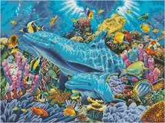 

NN YIXIAO Counted Cross Stitch Kit Cross stitch RS cotton with cross stitch Stitch's underwater world