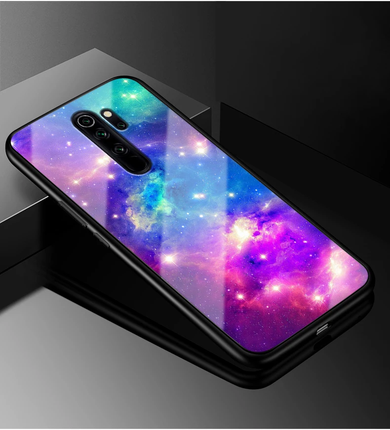 10 Для Xiaomi Redmi Note 8 чехол PC Пластиковый стеклянный чехол для телефона черный ТПУ бампер чехол для Xiaomi Redmi Note 8 Pro Чехол Redmi Note8 - Цвет: 10