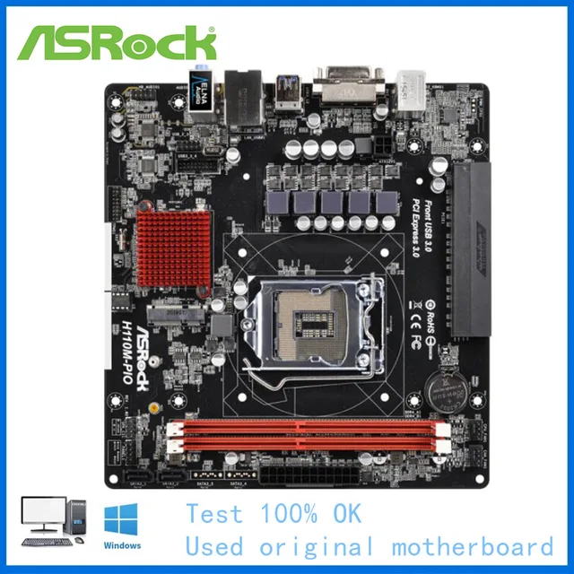 ASRock H110M-PIO Computer Motherboard: A High-Quality Option for Your Desktop Setup