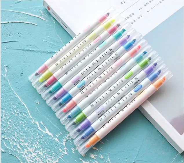 Ручки Mildliner мягкая двухсторонняя флуоресцентная ручка Милая художественная