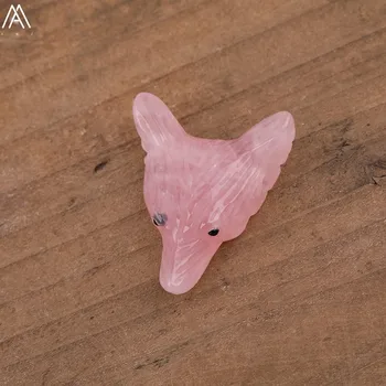 

3PCS/Lot,30x35mm Natural Pink Quartz Carved Wolf Head Pendant Necklace,Roses Quartz Carving Wolf Figurine Jewelry XG-15AMAH