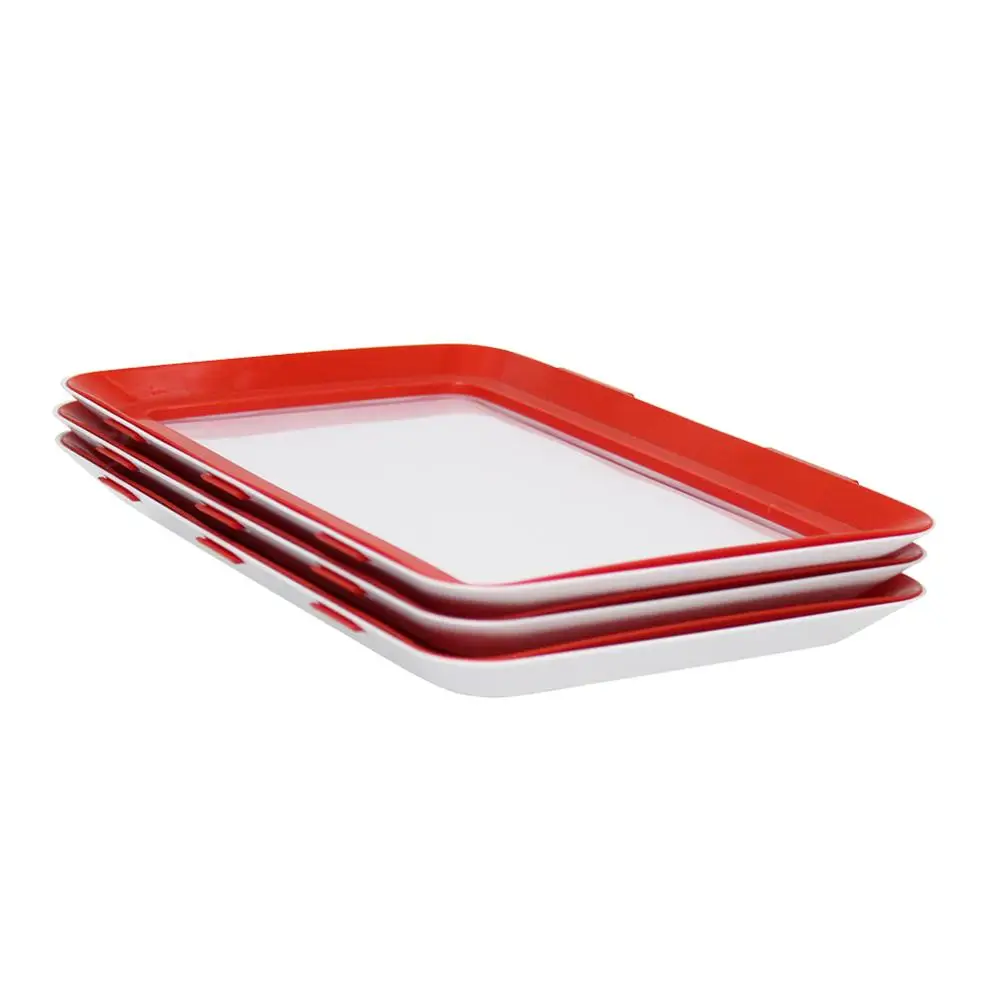 3/4 шт. Clever Еда PP Magic сохранение лоток Еда сохранение свежести контейнер микроволновая печь сохранение кухонный инвентарь коврик - Цвет: Red