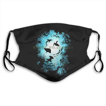 

Face Mask " Deepness " Pretty Ocean Illustrative Anti Dust With Filter For Men For Women Kids Girl Boy Teens Masks