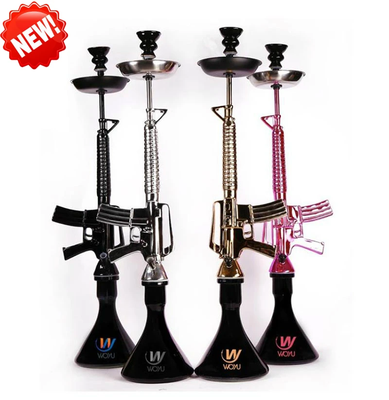 

AK shape large Hookah Small Shisha Pipe Set Nargile Chicha with Narguile Tongs Charcoal Tray Shisha Accessories